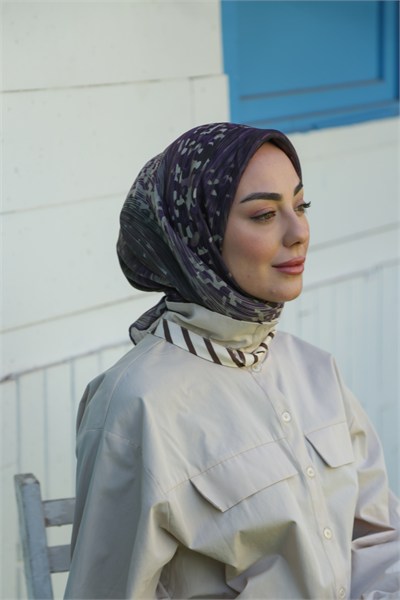 Locella Soft Pamuk Eşarp Mor