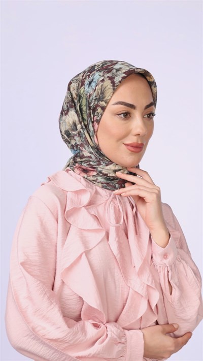 Locella Soft Pamuk Eşarp Bordo