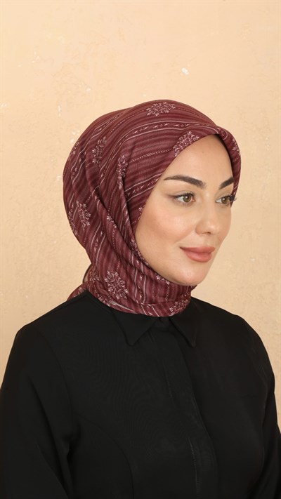 Locella Soft Pamuk Eşarp Bordo