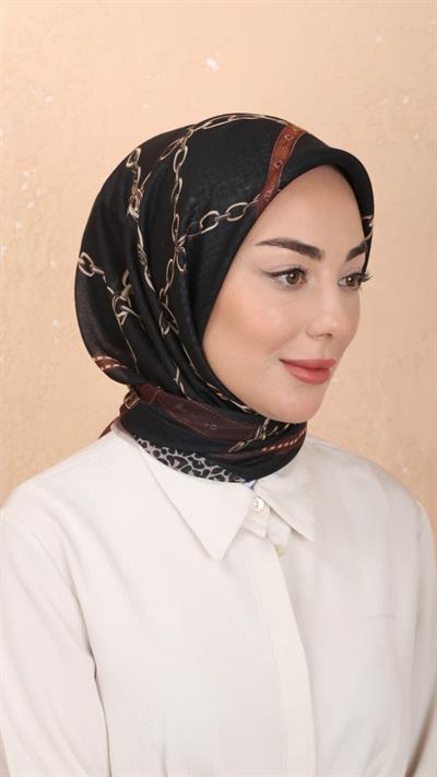 Locella Soft Pamuk Eşarp Siyah