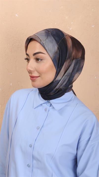 Locella Soft Pamuk Eşarp Koyu Mavi