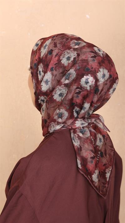 Locella Soft Pamuk Eşarp Bordo