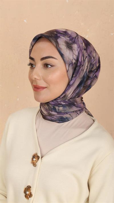 Locella Soft Pamuk Eşarp Mor