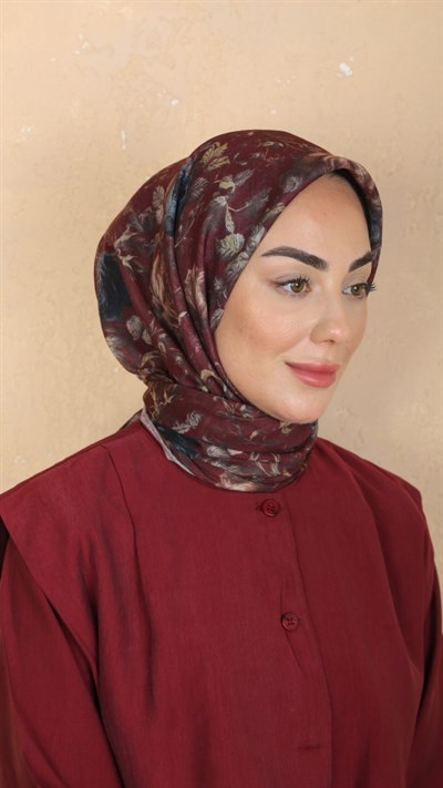 Locella Soft Pamuk Eşarp Bordo