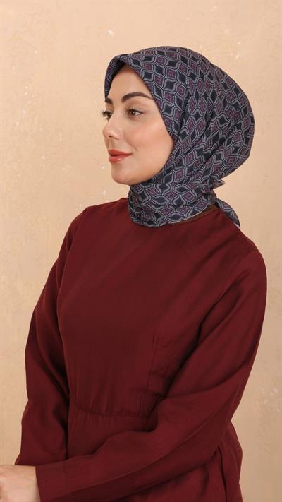 Locella Soft Pamuk Eşarp Lacivert