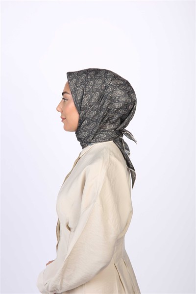Locella Soft Pamuk Eşarp Siyah Kahve