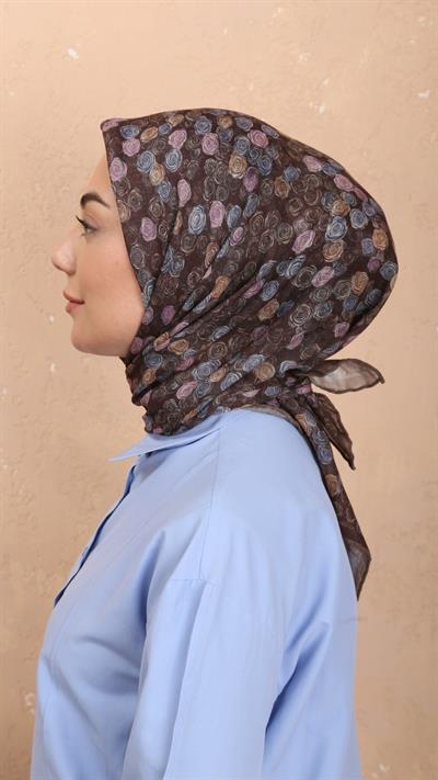 Locella Soft Pamuk Eşarp Kahve