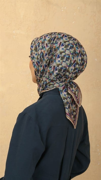 Locella Soft Pamuk Eşarp Saks