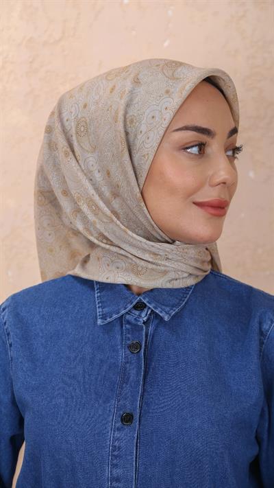 Locella Soft Pamuk Eşarp Hardal Sarısı-14