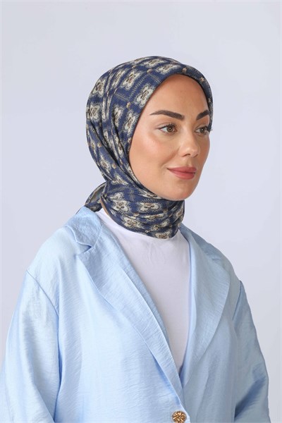 Locella Soft Pamuk Eşarp Lacivert