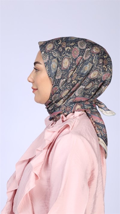 Locella Soft Pamuk Eşarp Lacivert