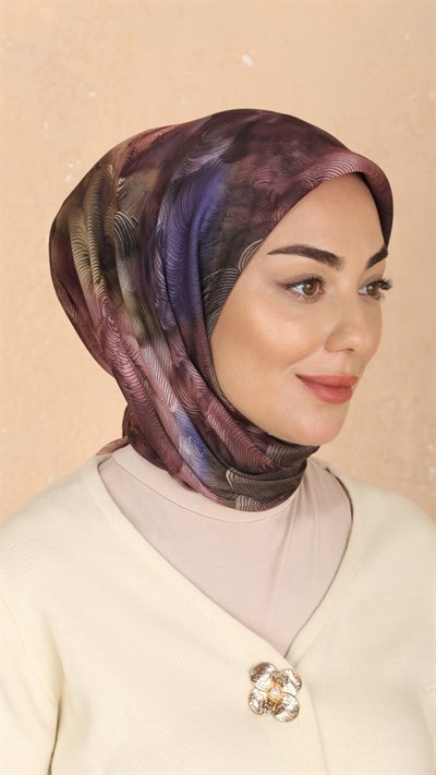 Locella Soft Pamuk Eşarp Mürdüm