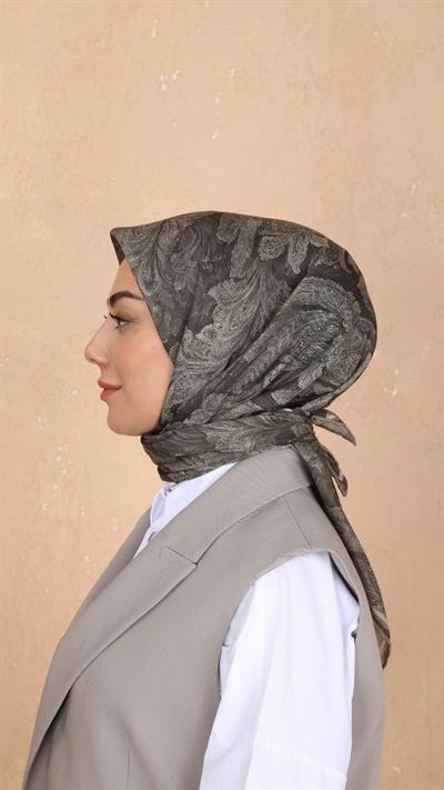 Locella Soft Pamuk Eşarp Haki Yeşil-1