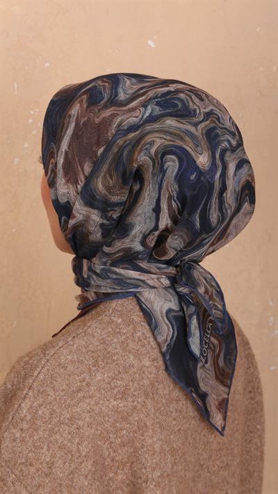 Locella Soft Pamuk Eşarp Lacivert