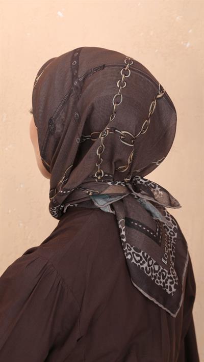 Locella Soft Pamuk Eşarp Kahve