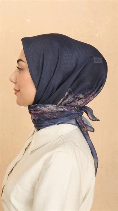 Locella Soft Pamuk Eşarp Lacivert