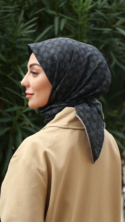 Locella Soft Pamuk Eşarp Siyah-11