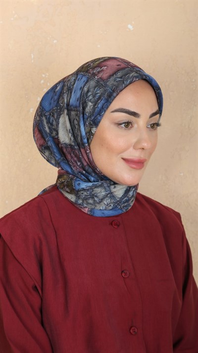 Locella Soft Pamuk Eşarp Mavi