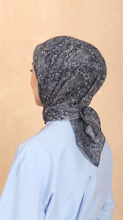 Locella Soft Pamuk Eşarp Lacivert