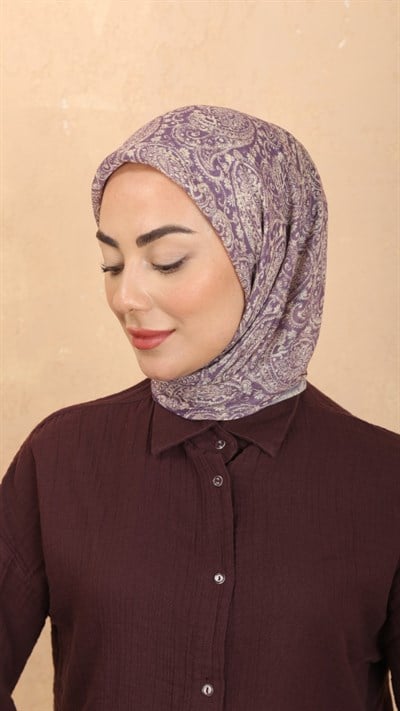 Locella Soft Pamuk Eşarp Mor
