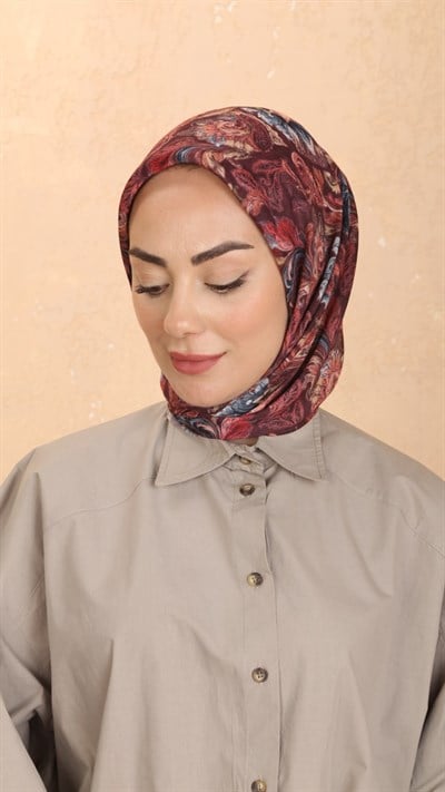 Locella Soft Pamuk Eşarp Bordo