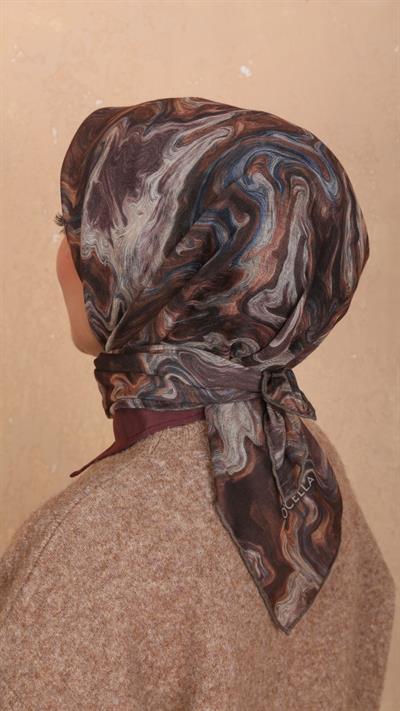 Locella Soft Pamuk Eşarp Koyu Kahve