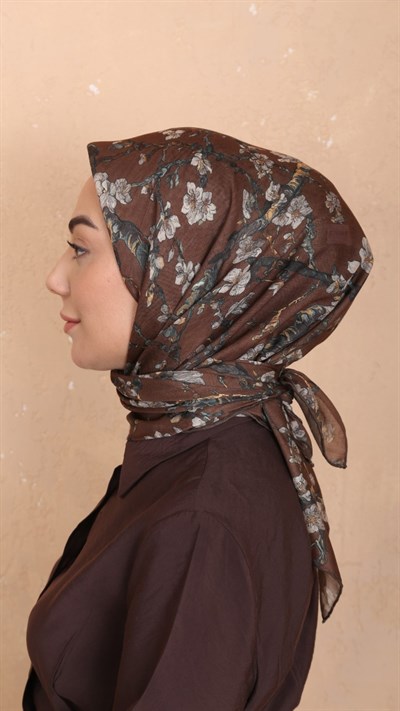 Locella Soft Pamuk Eşarp Çikolata Kahve