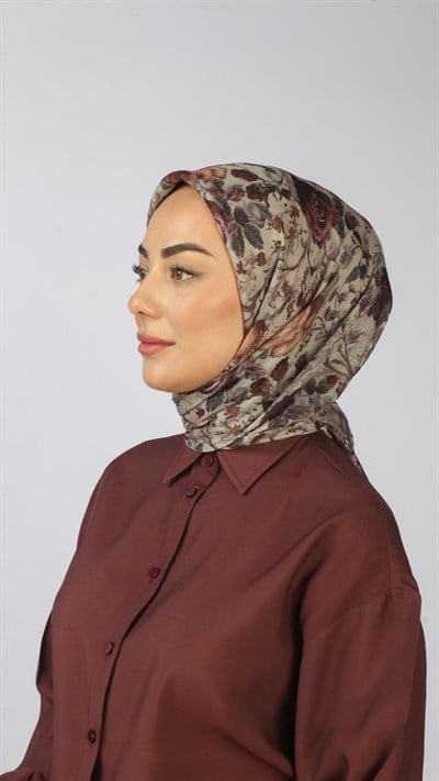 Locella Soft Pamuk Eşarp Krem