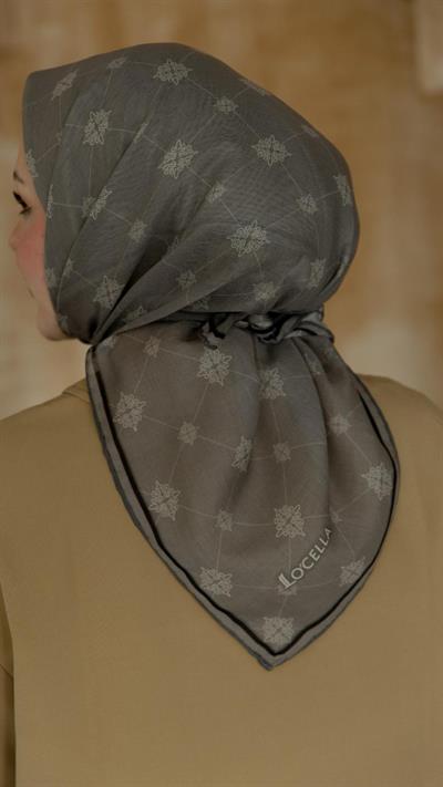 Locella Soft Pamuk Eşarp Koyu Vizon-16