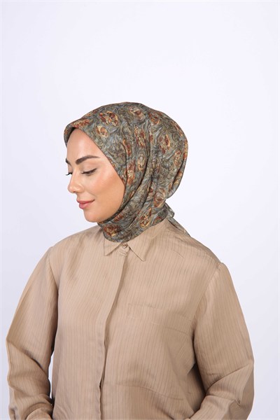 Locella Soft Pamuk Eşarp Haki