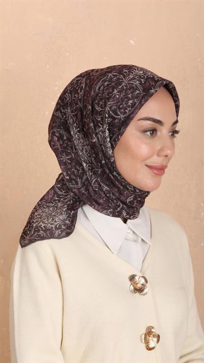 Locella Soft Pamuk Eşarp Koyu Mürdüm