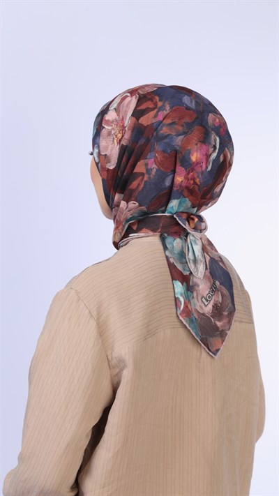 Locella Soft Pamuk Eşarp Lacivert