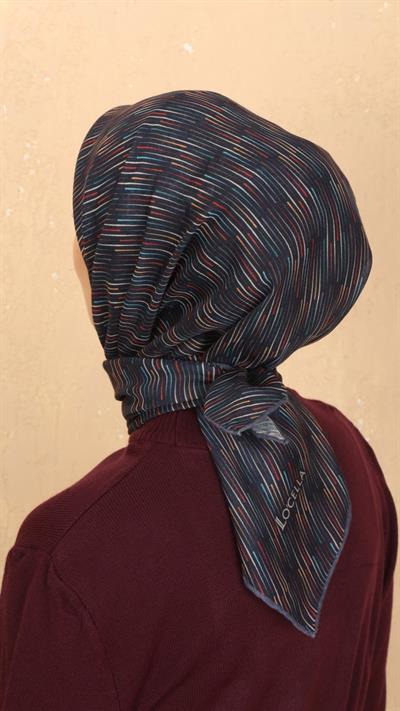 Locella Soft Pamuk Eşarp Lacivert