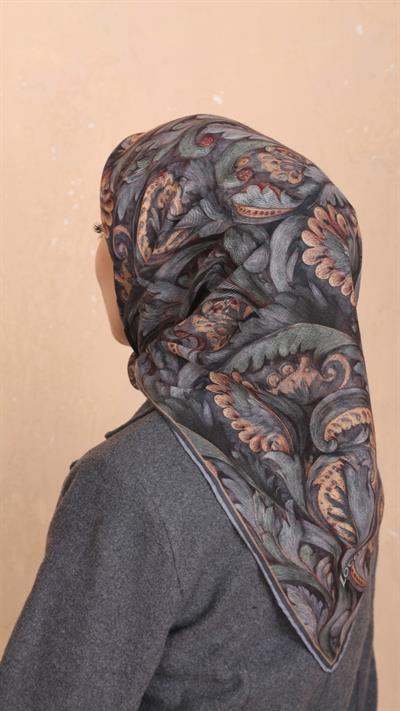 Locella Soft Pamuk Eşarp Gri