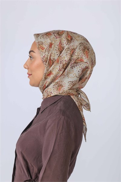 Locella Soft Pamuk Eşarp Koyu Krem Rengi