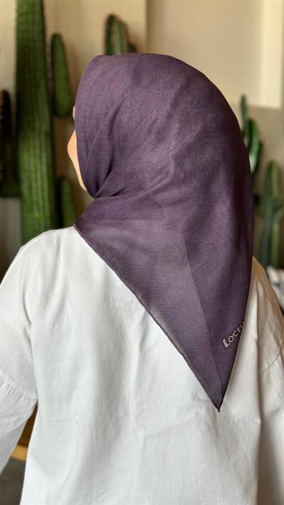 Locella Soft Pamuk Eşarp Mor-5