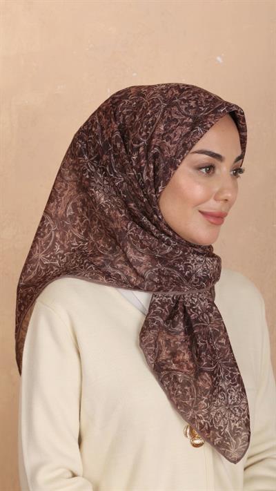 Locella Soft Pamuk Eşarp Kahve