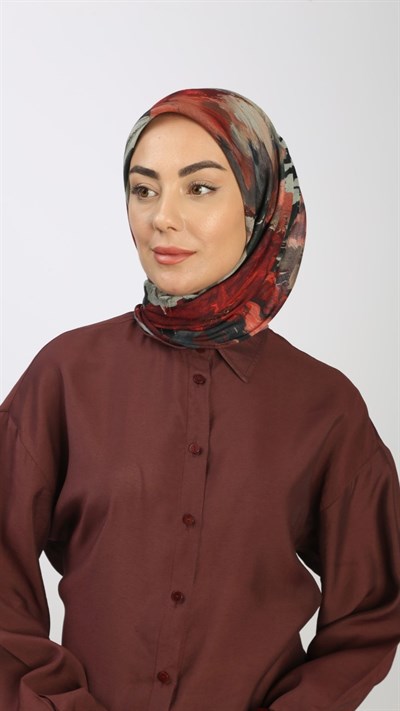 Locella Soft Pamuk Eşarp Kırmızı