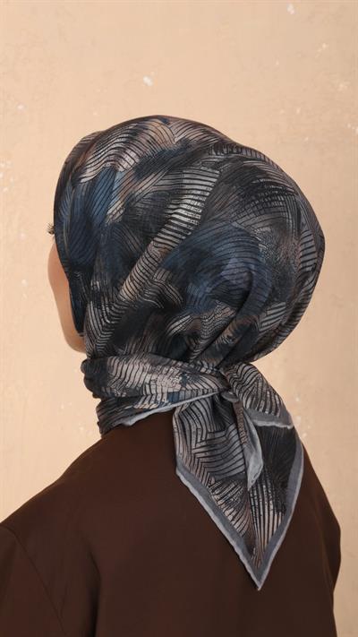 Locella Soft Pamuk Eşarp Gri-8