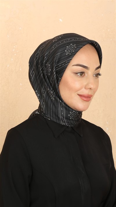Locella Soft Pamuk Eşarp Siyah