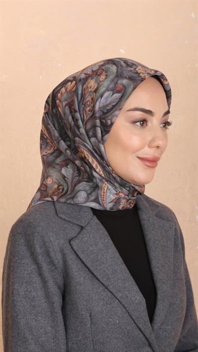 Locella Soft Pamuk Eşarp Gri