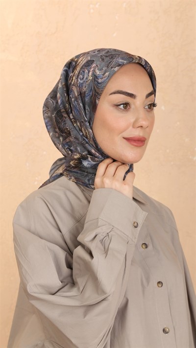 Locella Soft Pamuk Eşarp Gri