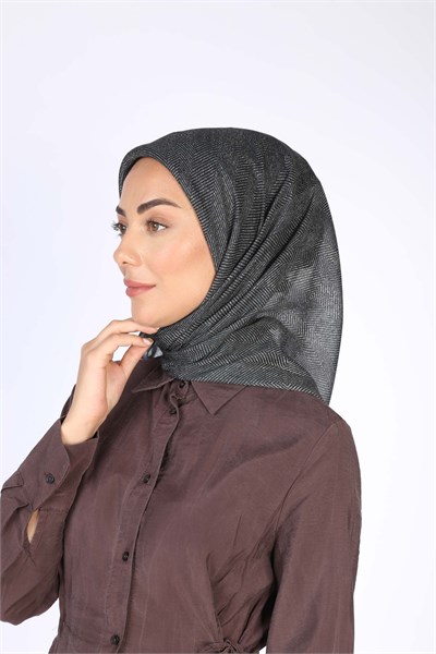 Locella Soft Pamuk Eşarp Siyah-Kırmızı