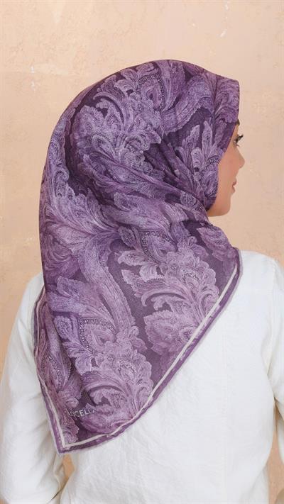 Locella Soft Pamuk Eşarp Canlı Mor-7