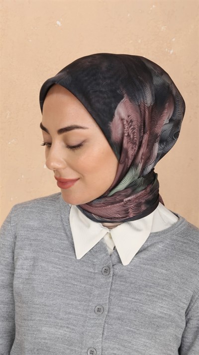 Locella Soft Pamuk Eşarp Siyah Gri