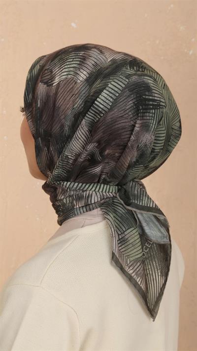 Locella Soft Pamuk Eşarp Yeşil-4