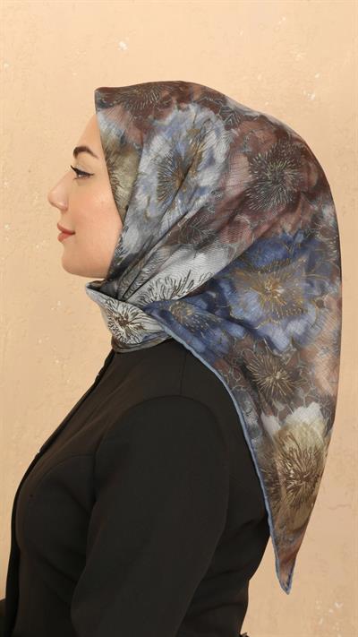 Locella Soft Pamuk Eşarp Mavi