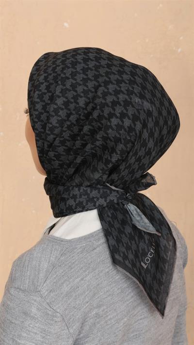 Locella Soft Pamuk Eşarp Siyah