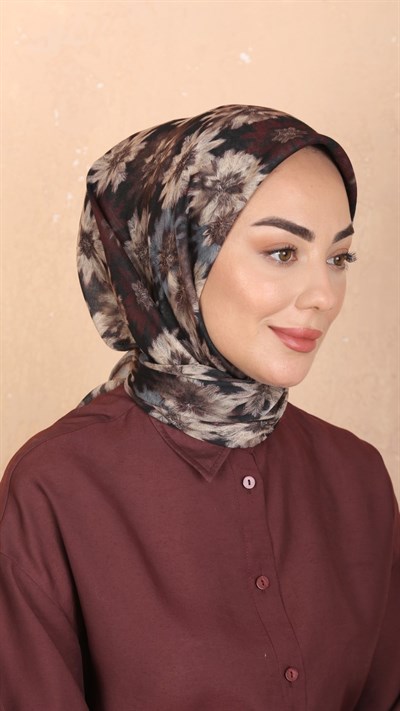 Locella Soft Pamuk Eşarp Kahve