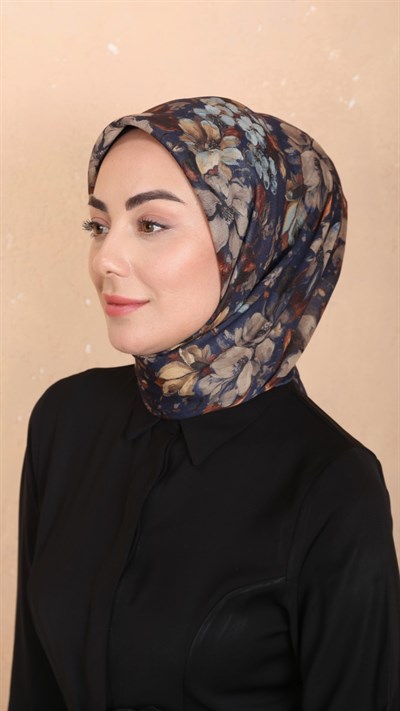 Locella Soft Pamuk Eşarp Lacivert